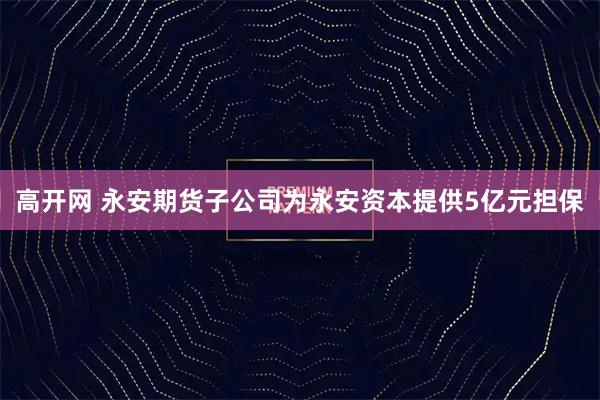 高开网 永安期货子公司为永安资本提供5亿元担保