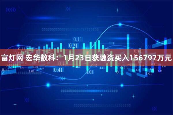 富灯网 宏华数科：1月23日获融资买入156797万元